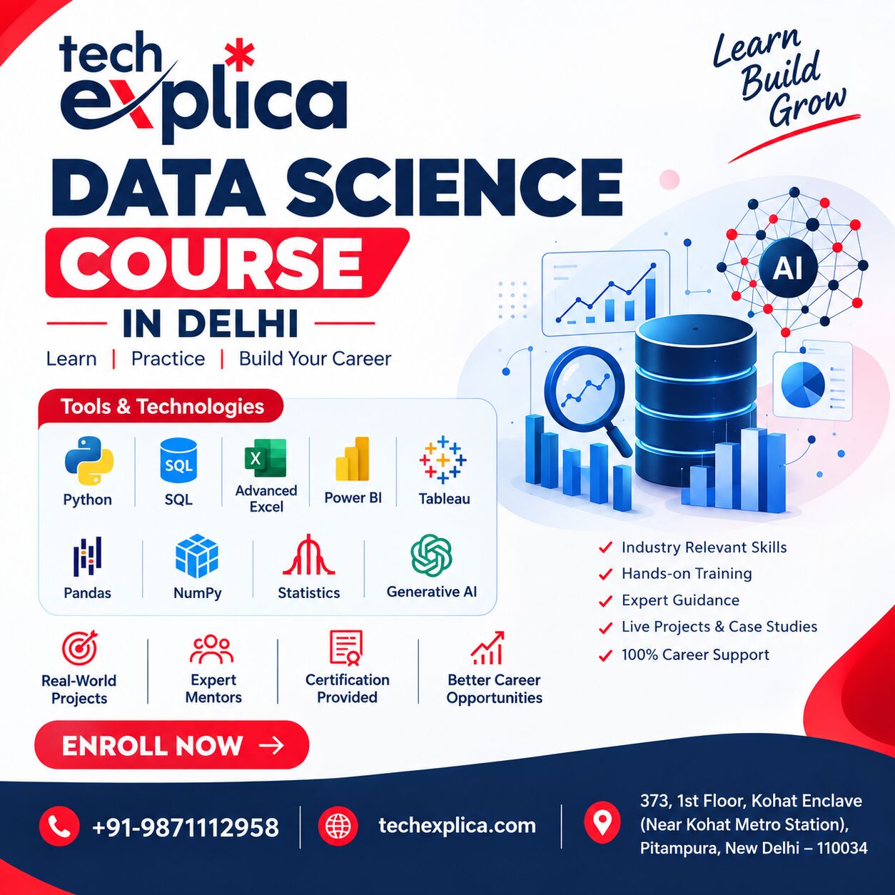 New Delhi, Lessons Offered, Data Science Course In Delhi