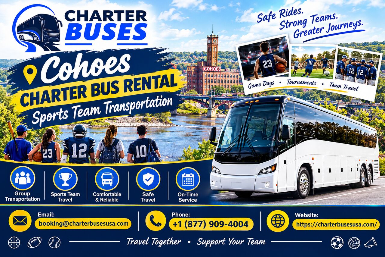 New York, Automotive, Cohoes Charter Bus Rental Sports Team Transportation