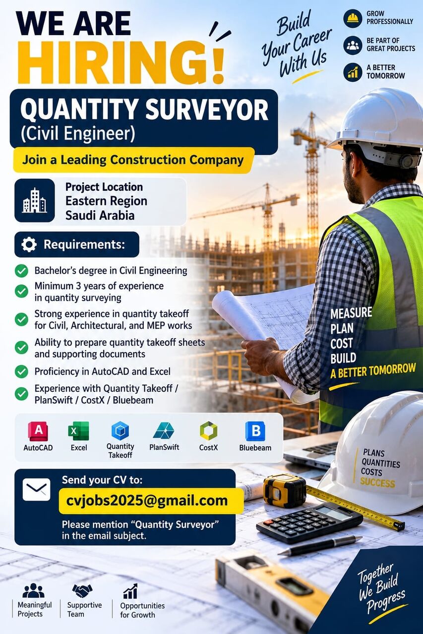 Dammam, Jobs, Quantity Surveyor