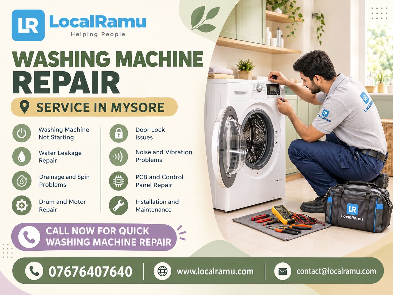Bangalore, Appliance Repair, Professional Washing Machine Repair In Mysore With LocalRamu