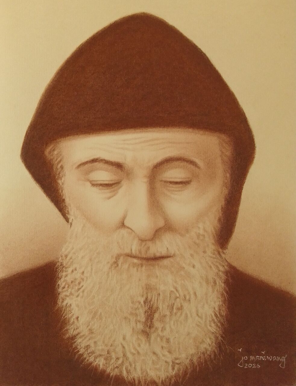 Manila, Collectibles, PHP 6,  St Charbel Sepia Sketch