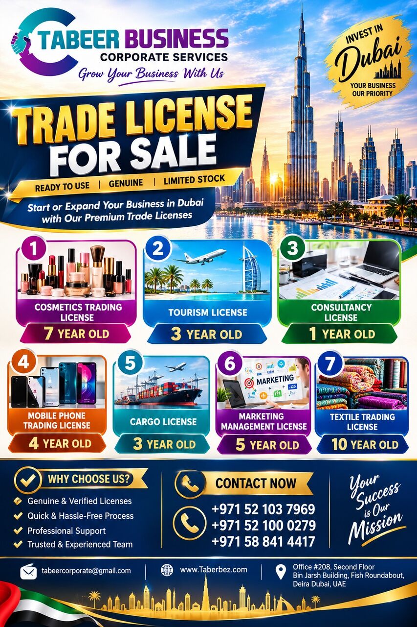 Deira, Businesses For Sale, Business And Trade License For Sale