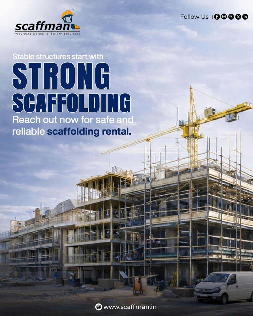 Bangalore, Construction, Easy Access With Aluminium Scaffolding On Rent In Bangalore