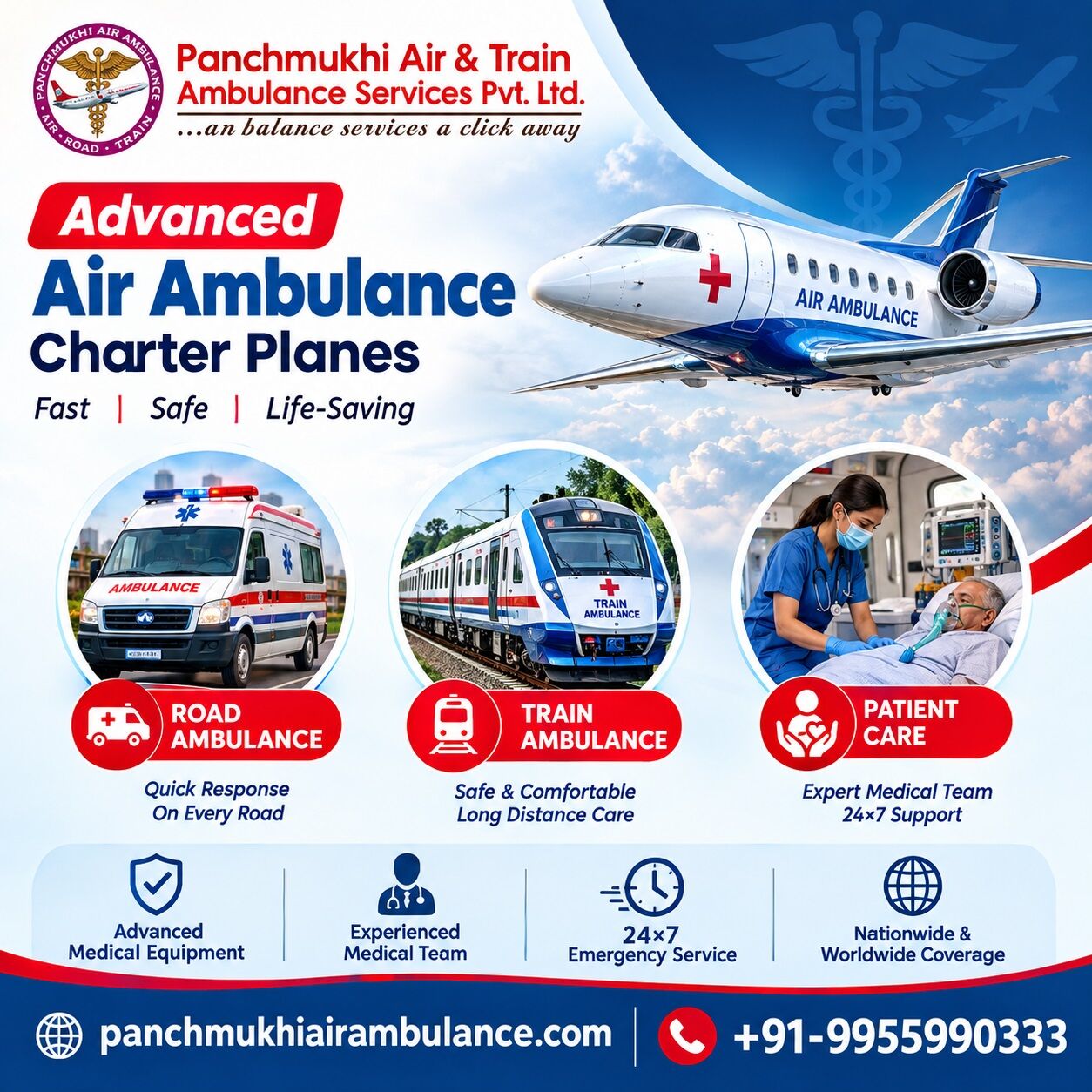 Chennai, Health, Panchmukhi Emergency Air Ambulance In Chennai- Receive Definitive Transfer On Time