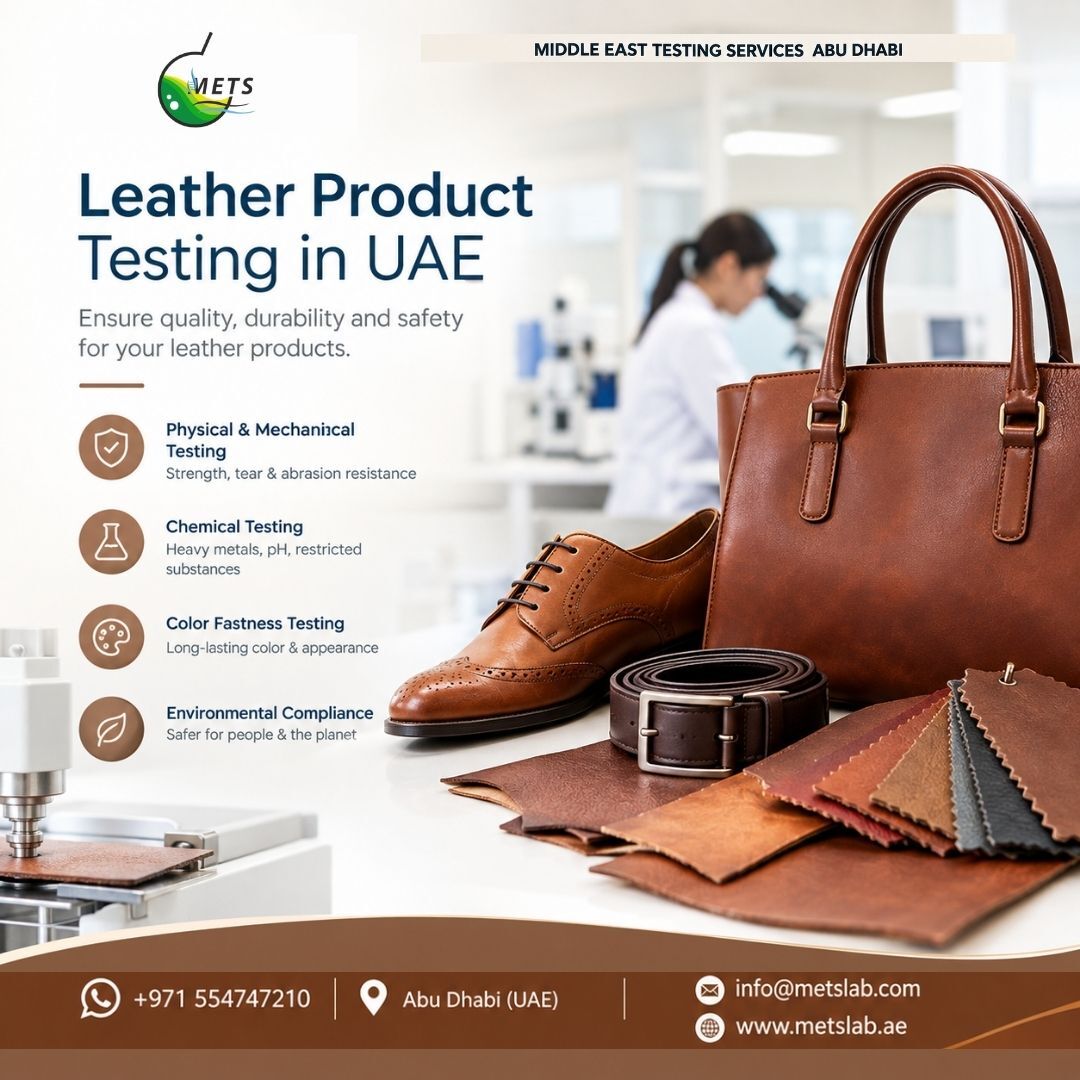 Abu Dhabi, Business, Leather Chemical Testing UAE For Safer Product Compliance