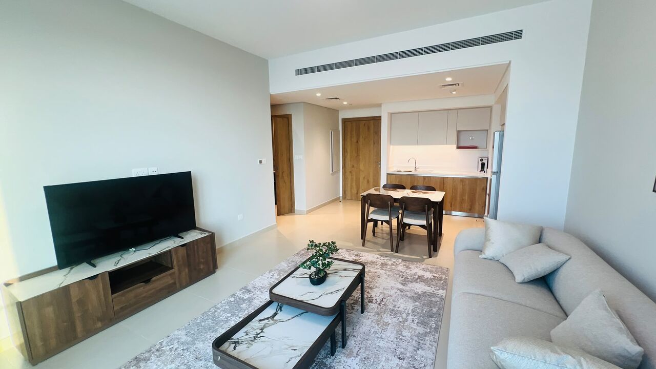 Manama, Apartments, Flats, Houses & Villas, BHD 520/month,  Furnished,  1 BR,  SEA VIEW APARTMENT FOR RENT IN MARASSI AL BAHRAIN