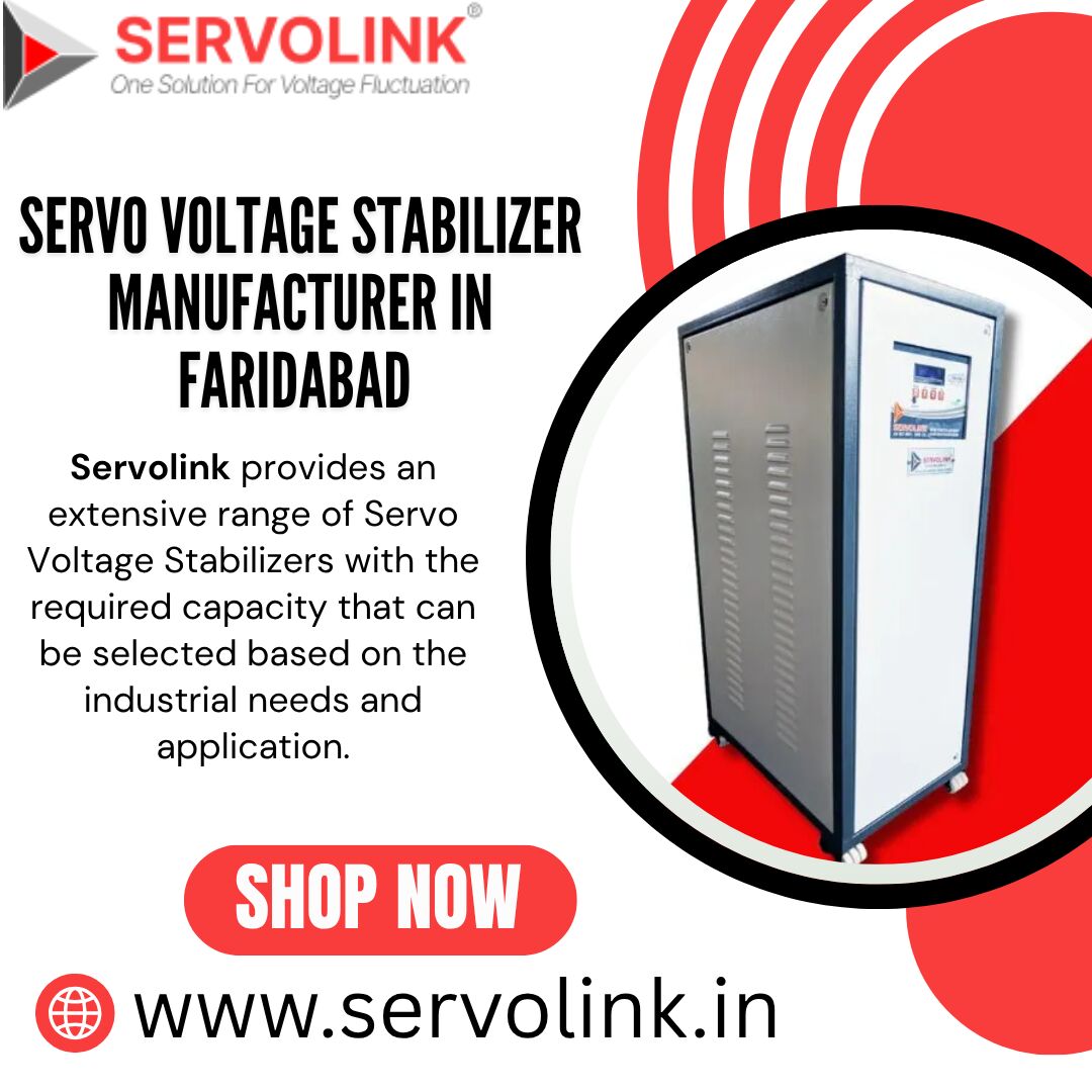 Faridabad, Electronics, Servo Voltage Stabilizer Manufacturer In Faridabad For Industrial Applications