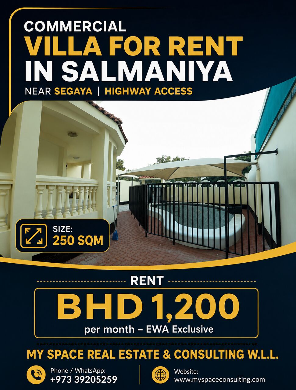 Salmaniya, Commercial Villas, BHD 1200,  COMMERCIAL VILLA FOR RENT IN SALMANIYA &ndash; NEAR SEGAYA
