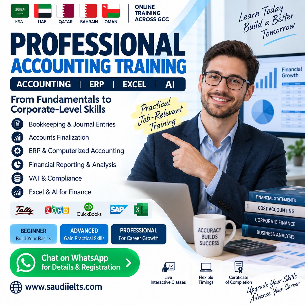 Jeddah, Lessons Offered, Job-Ready Accounting & Finance Training Jeddah | Computerized Accounting &bull; ERP &bull; Excel &bull; A