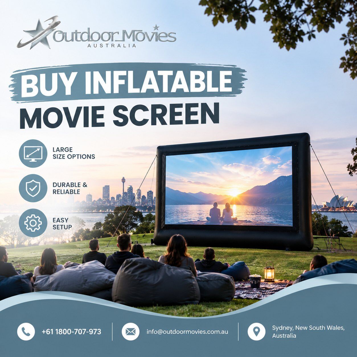 Sydney, Equipment Rental, Buy Inflatable Movie Screen In Sydney For Outdoor Events
