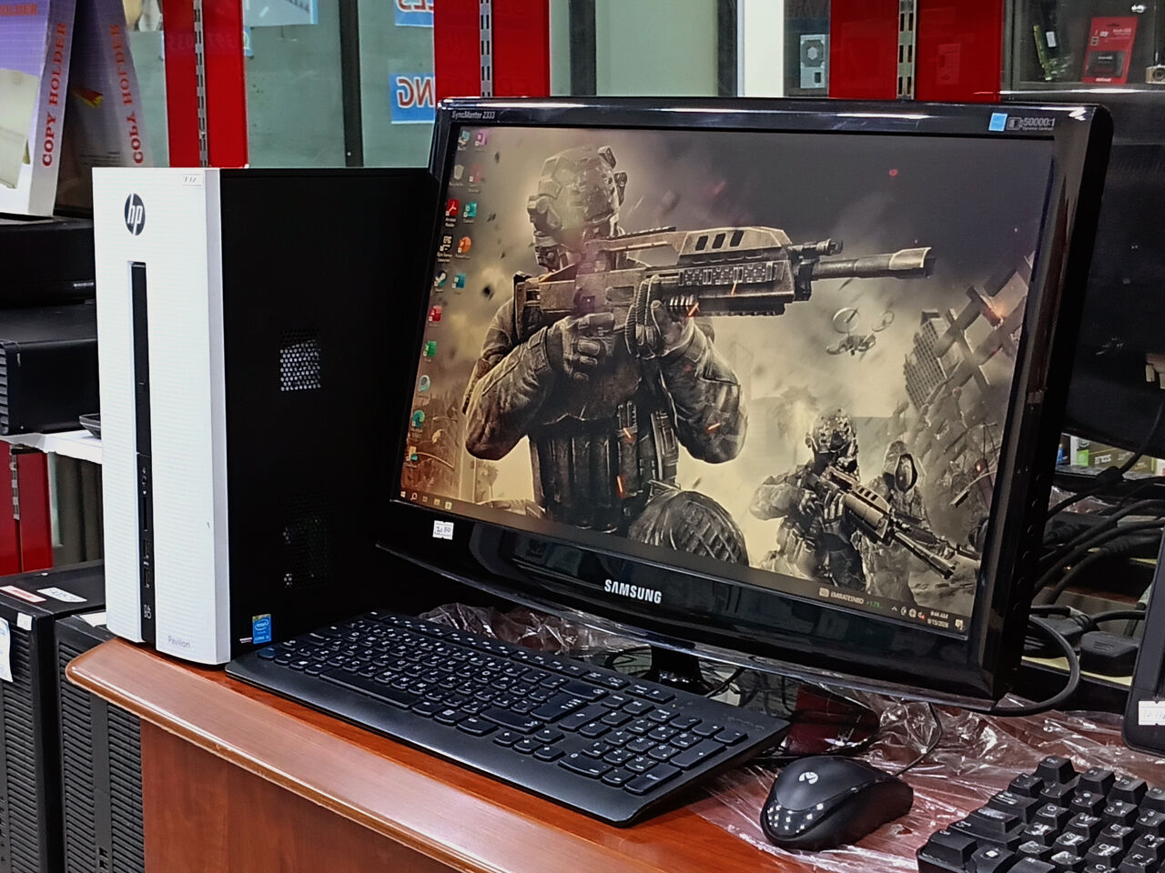Riffa, Computers, BHD 93,  HP Gaming Computer Set I5 6th Gen 120GB SSD & 500GB HDD 2GB Graphics 24&rsquo;&rsquo; Display