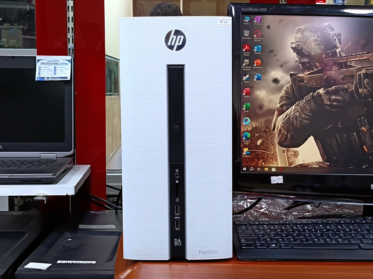 Riffa, Computers, BHD 93,  HP Gaming Computer Set I5 6th Gen 120GB SSD & 500GB HDD 2GB Graphics 24&rsquo;&rsquo; Display