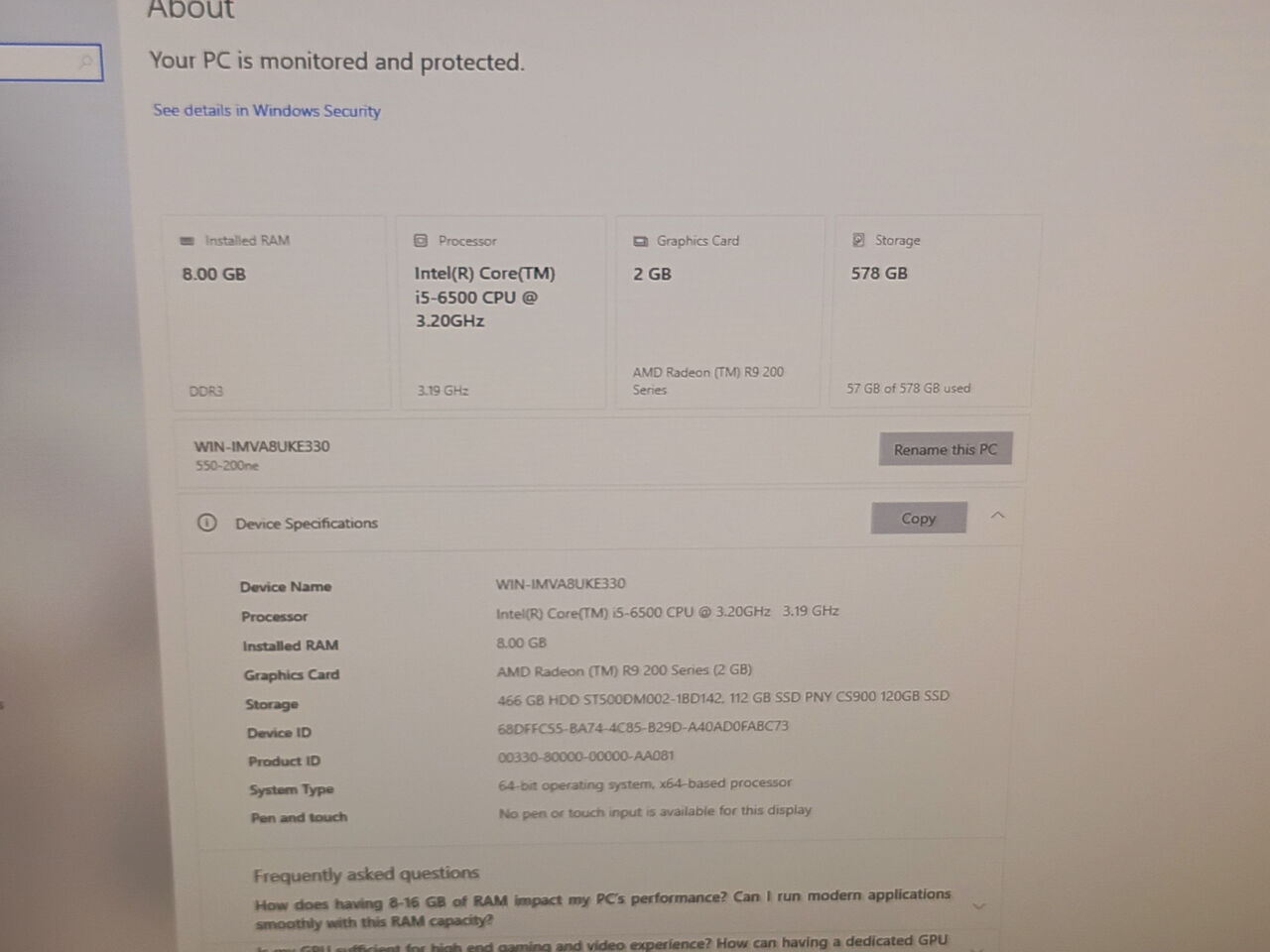 Riffa, Computers, BHD 93,  HP Gaming Computer Set I5 6th Gen 120GB SSD & 500GB HDD 2GB Graphics 24&rsquo;&rsquo; Display