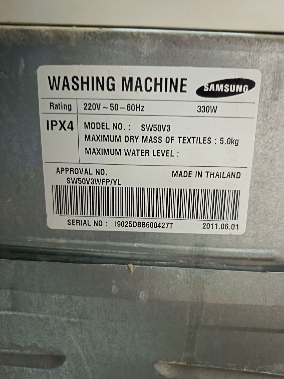 Riyadh, Machinery, SAR 350,  Samsung 5kg Top Load Fully Automatic Washing Machine - Good Condition