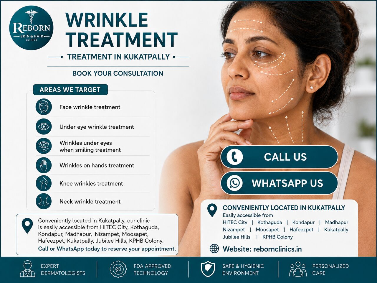 Hyderabad, Health & Beauty Items, INR 1500,  Wondering About Wrinkle Treatment Cost In Kukatpally? Ask Us