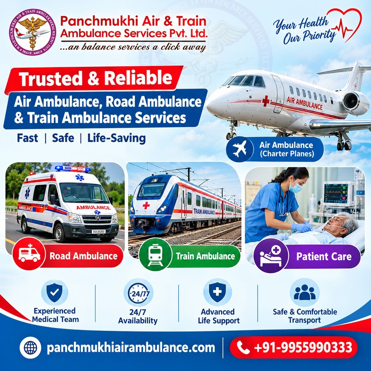 Mumbai, Health, Panchmukhi Air Ambulance From Ernakulam- Confirms Booking Within Shortest Time