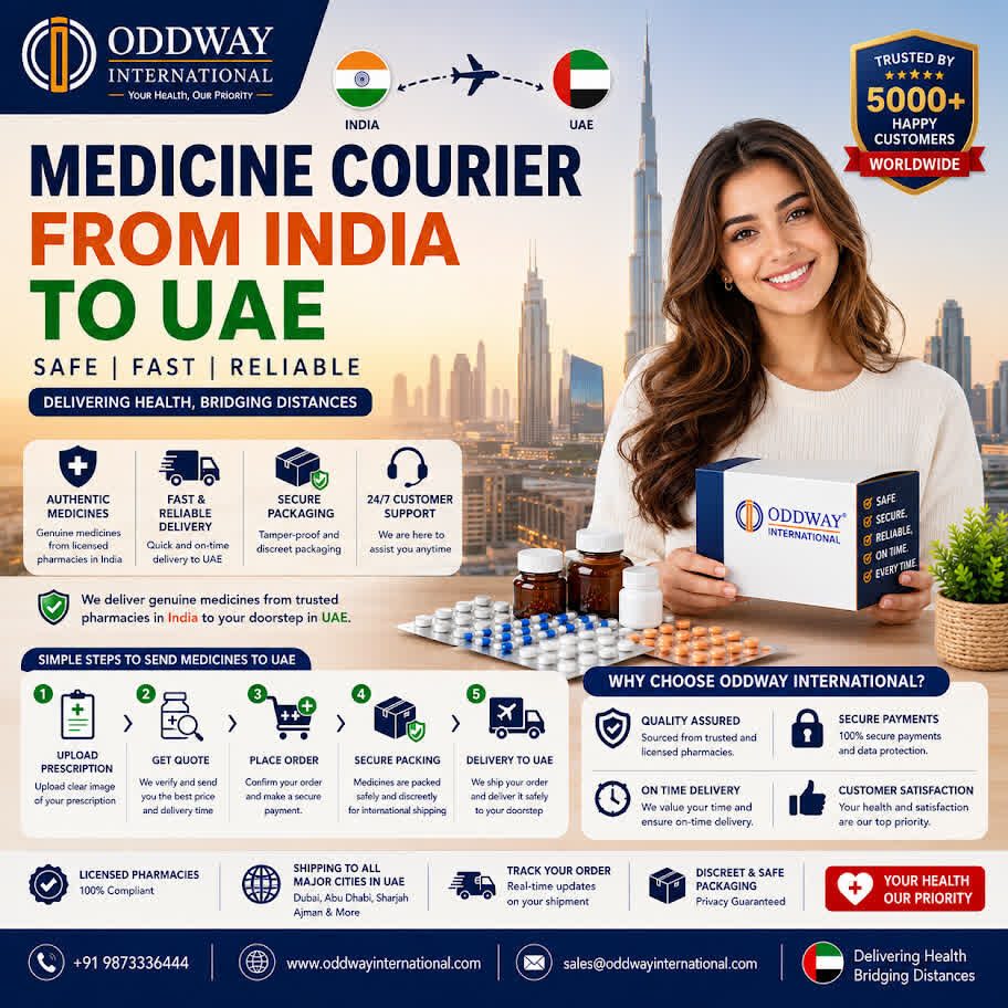 Abu Dhabi, Health & Beauty Items, Courier Medicines From India To UAE: Importer Essentials - Oddway