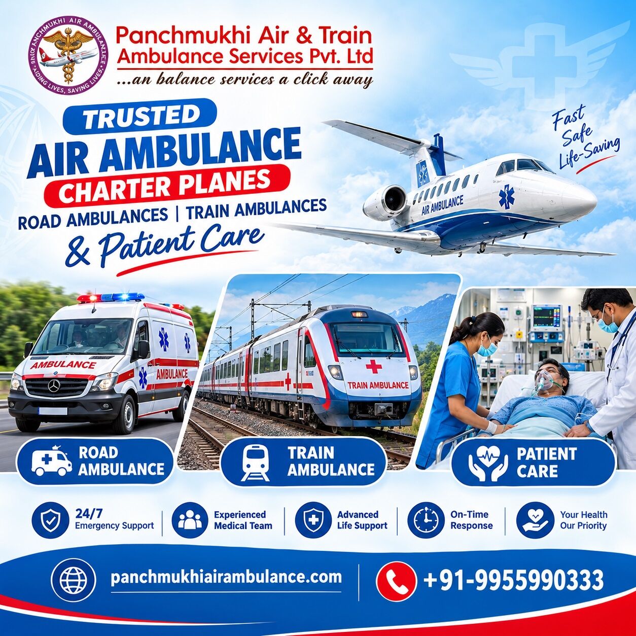 Mumbai, Health, Panchmukhi Emergency Air Ambulance From Thiruvananthapuram- High Risk Patients Are Shifted