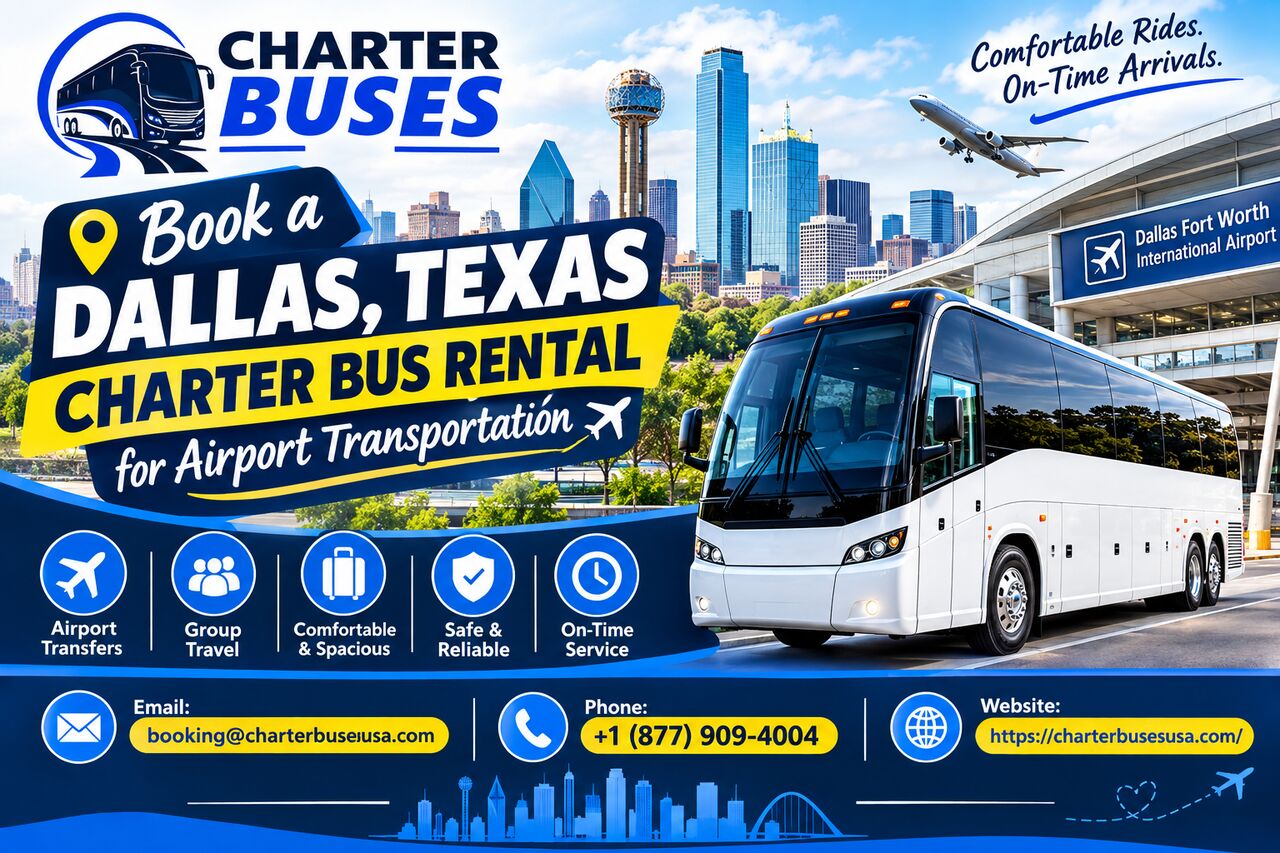 Dallas, Automotive, Book A Dallas, Texas Charter, Bus Rental For Airport Transportation