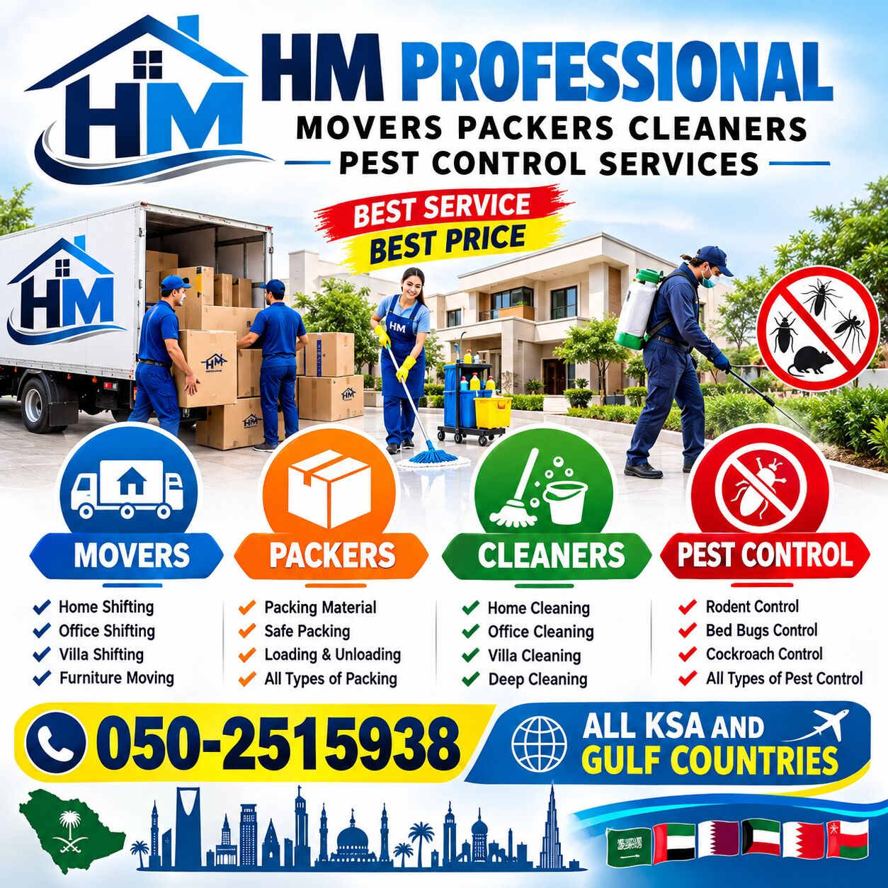 Al Urayja, Relocation, ○HM PROFESSIONAL MOVERS ○PACKERS CLEANERS○ PEST CONTROL SERVICES○