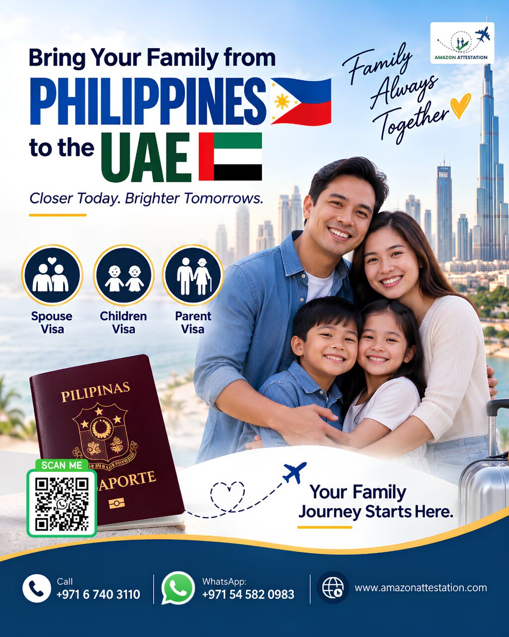Ajman, Legal, Philippines Family Visa Services In Ajman- Spouse, Children & Parent Visa Assistance