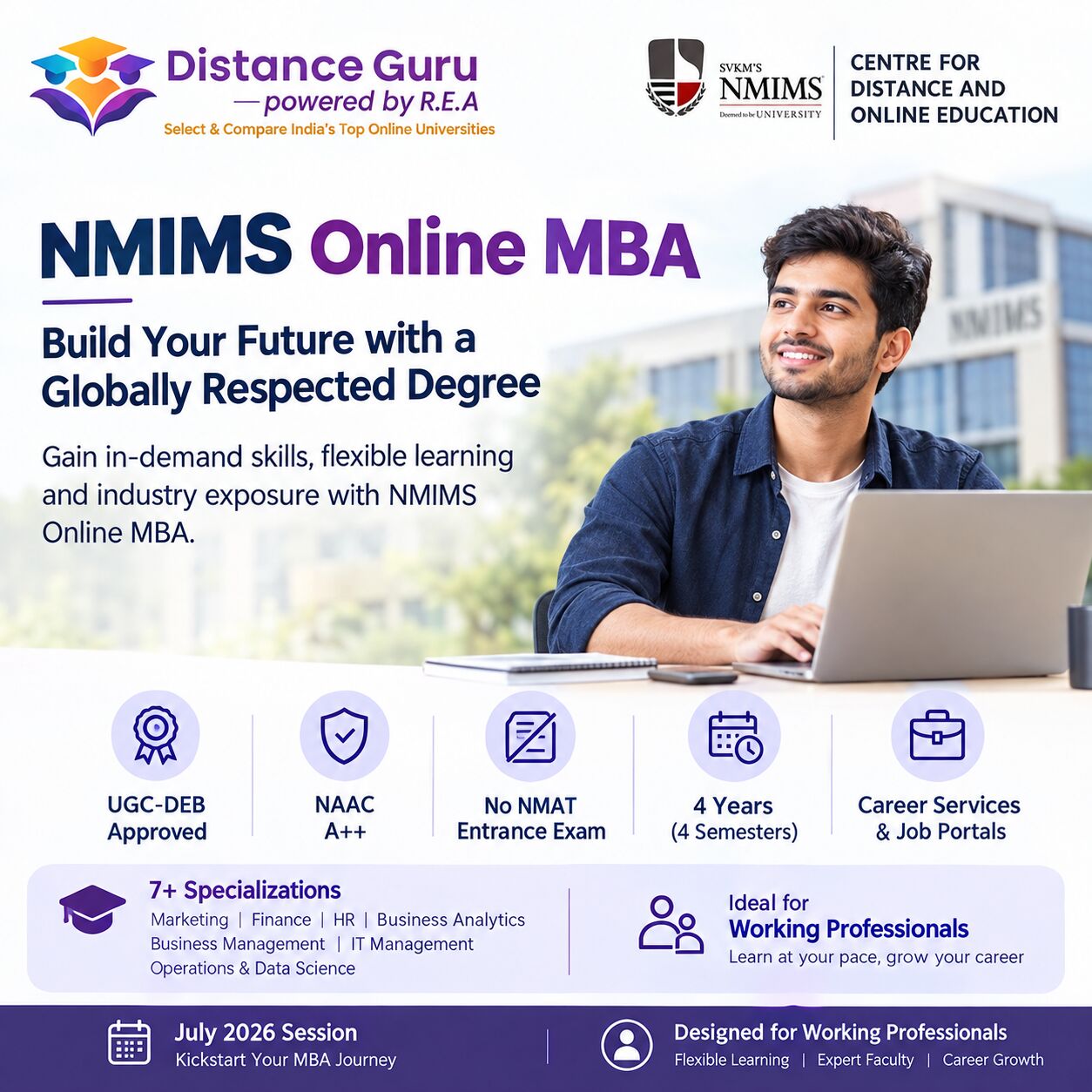 Pune, Career Counseling, NMIMS Online MBA 2026: Fees, Admission, Eligibility & Career Scope