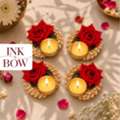 INR 699, Handmade Embellished Diya For Diwali Decoration | Ink N Bow