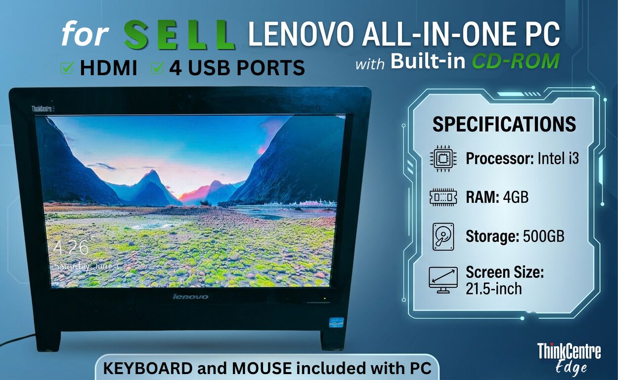 Al Faisaliyah, Computers, SAR 450,  Lenovo All-in-1 PC For Sell Excellent Condition