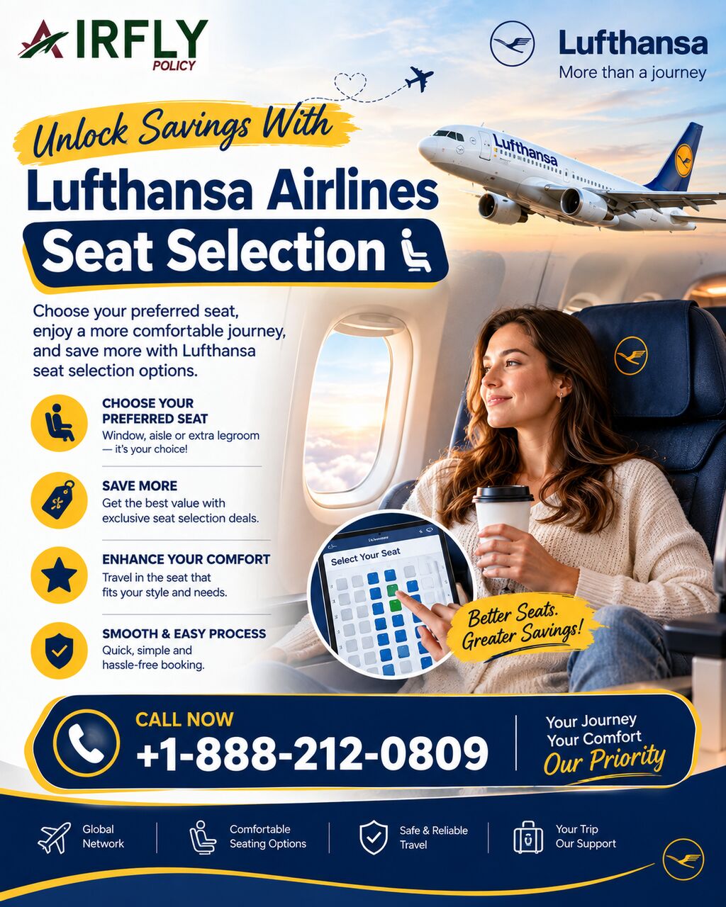 New York, Travel, Unlock Savings With Lufthansa Airlines Seat Selection