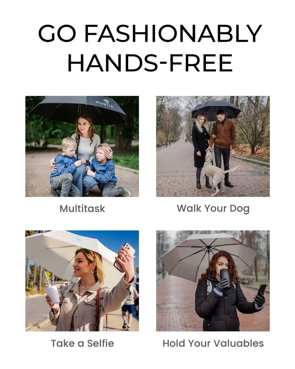 New York, Business, Backpack Umbrella Holder For Hands Free Outdoor Protection