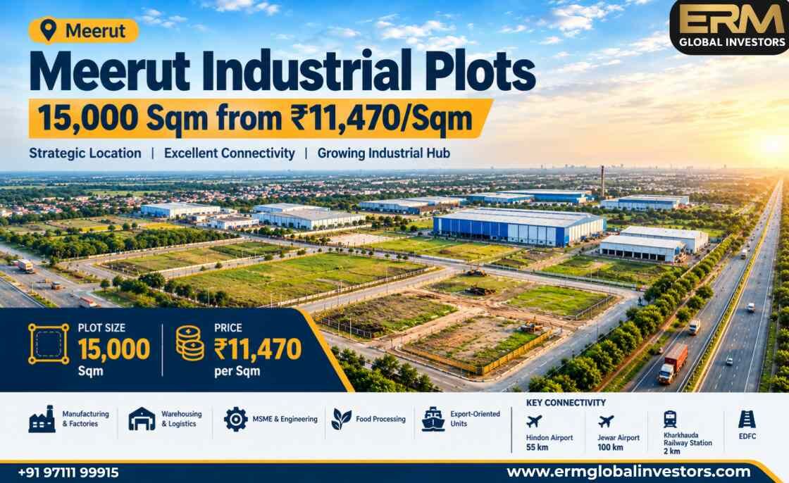 Noida, Industrial Land, Meerut Industrial Plots | 15,000 Sqm From ₹11,470/Sqm