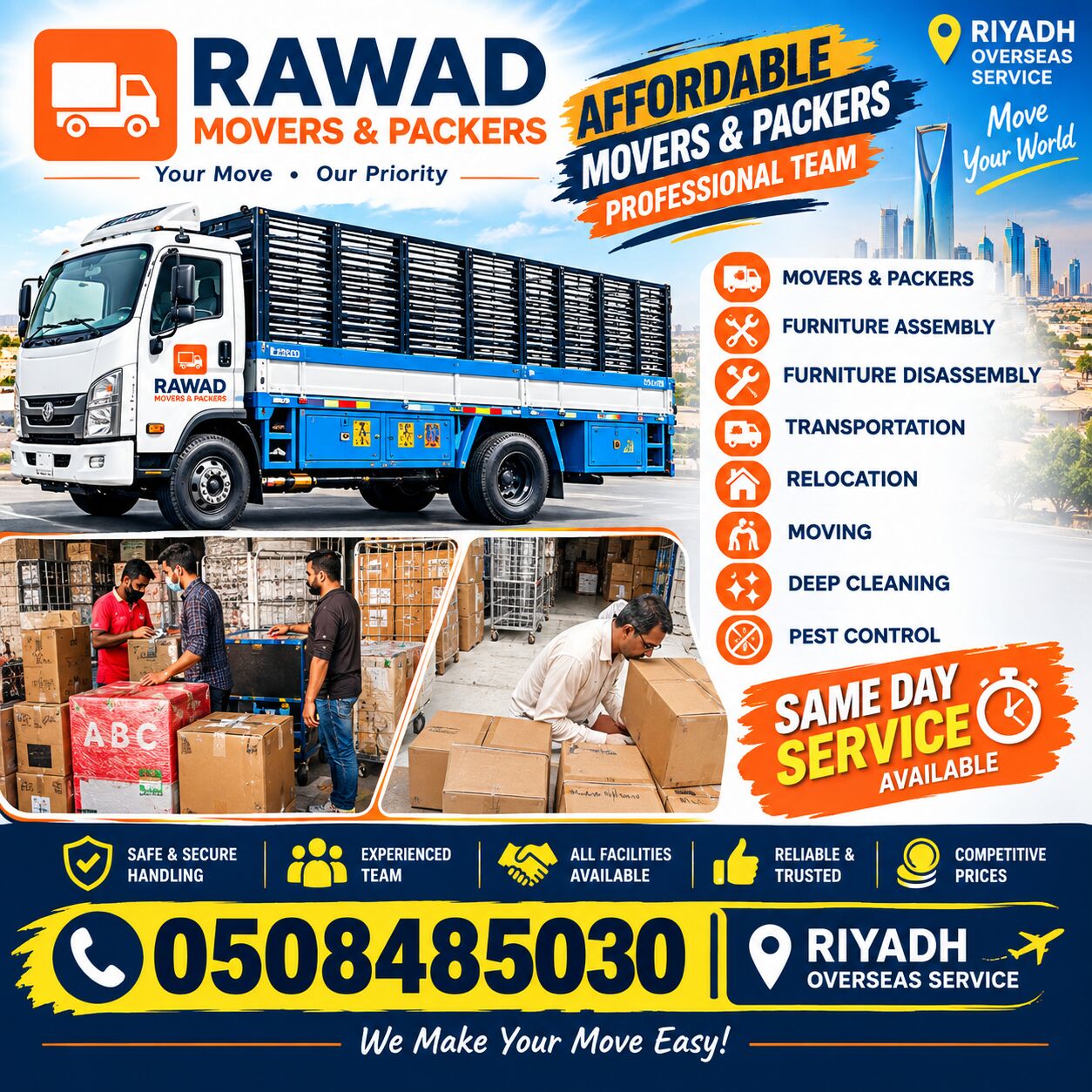 Riyadh, Labor/Moving, Professional Movers Packers In Riyadh 20 Year Experience
