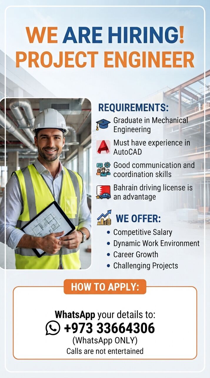 Manama, Jobs, Project Engineer