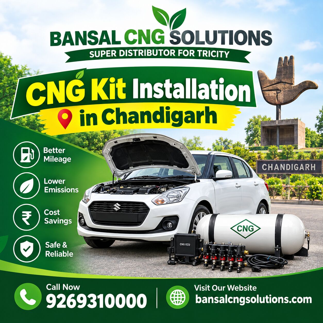 Chandigarh, Business, CNG Kit Installation In Chandigarh