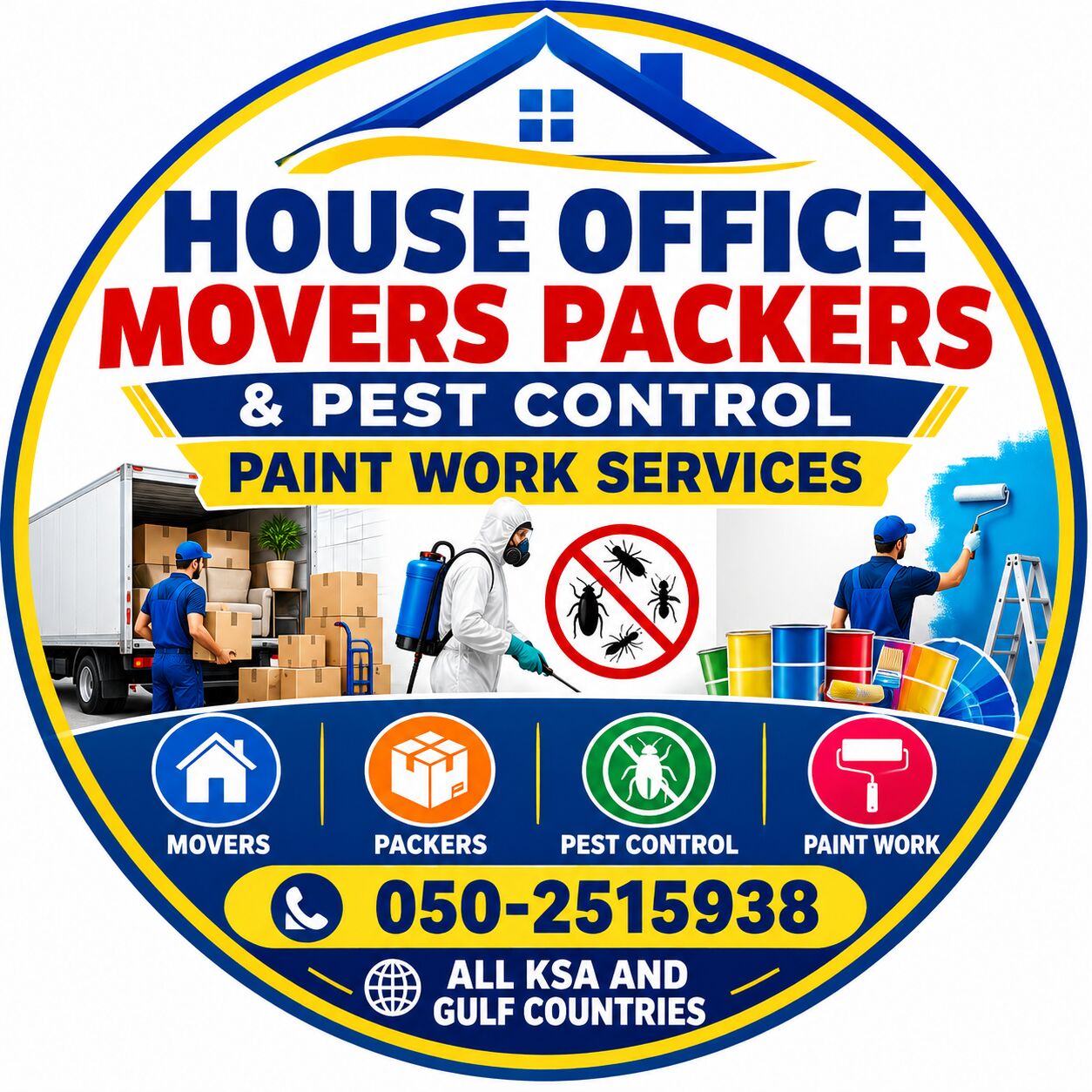 Al Sahafa, Labor/Moving, 】【HOUSE OFFICE MOVERS PACKERS PEST【】 CONTROL PAINT WORK SERVICES 】【
