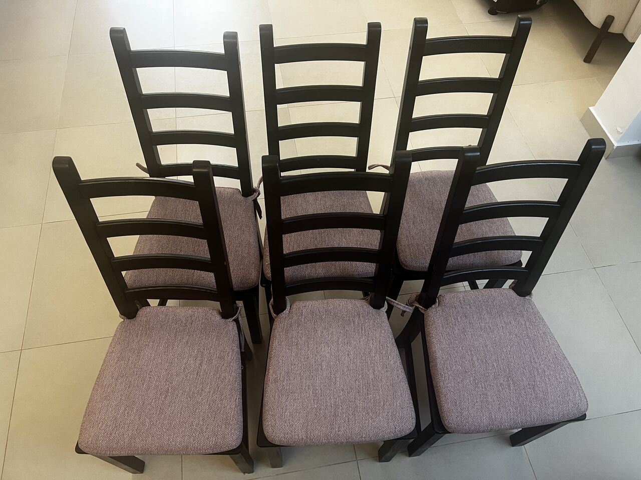 Al Khalidyia, Furniture, SAR 500,  IKEA KAUSTBY Dining Chairs &ndash; Set Of 6 (Black/Brown)