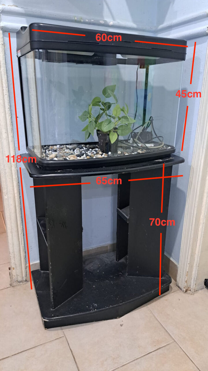 Al Sulaymaniyyah, Household Items, Bamboo Wood Shoe Rack + Fish Aquarium + TV Trolley + Kids Table With 2 Chairs
