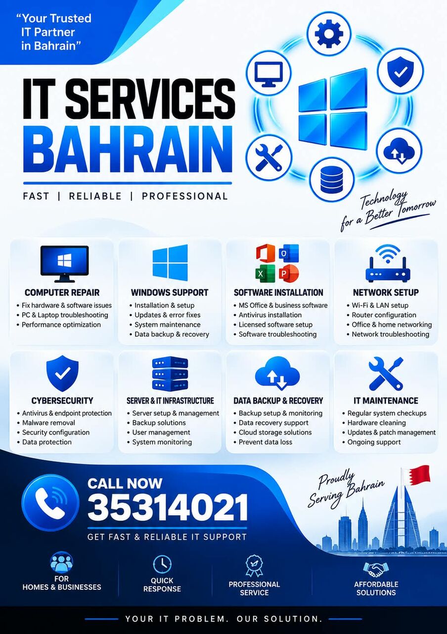 Manama, Computer, Home/Office IT Support Works