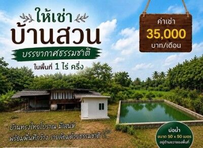 Bangkok, Villas, THB 35,  600 Sq. Feet,  ให้เช่าบ้านชลบุรี ให้เช่าบ้านสวน พ