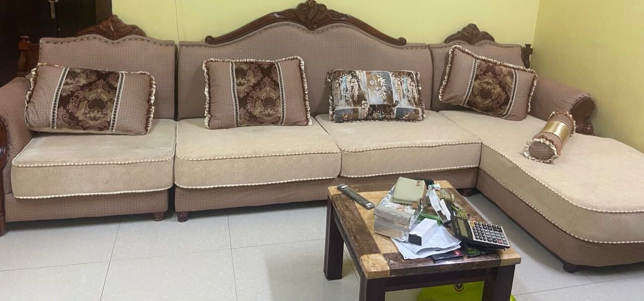 Riyadh, Furniture, SAR 300,  5-Person Sofa Set For Sale ( L Shape)