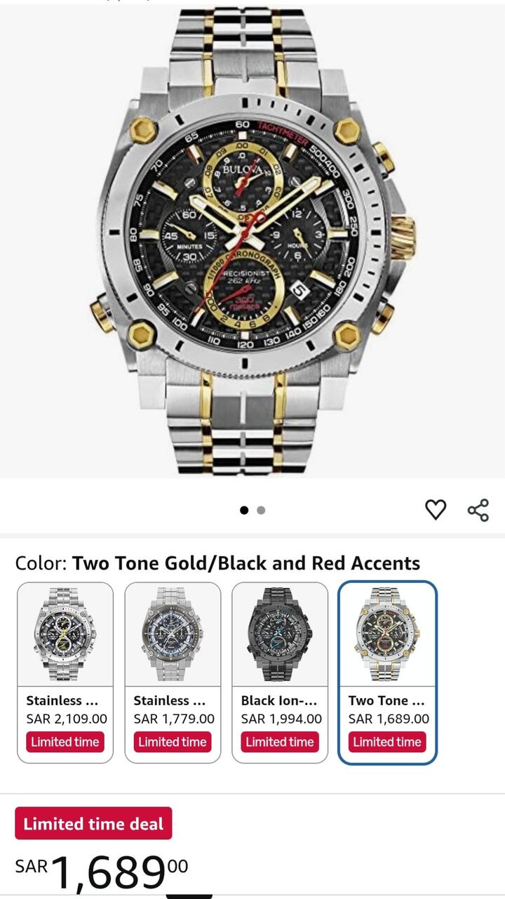 Dammam, Watches, SAR 1000,  Bulavo 2 Tone Watch - American Made Heavy Official And Causal