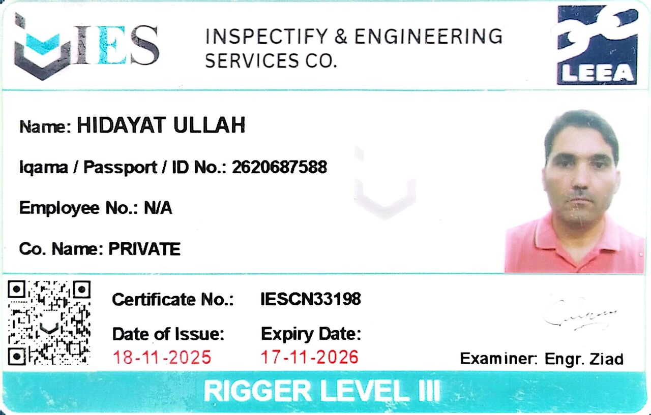 Riyadh, Job Seekers, Rigger Level 2 &ndash; Experienced In Saudi Arabia