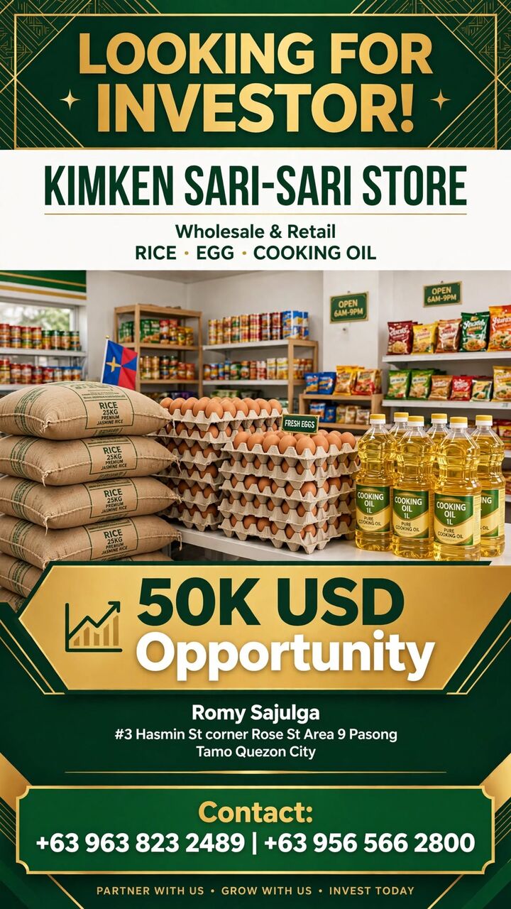Bangkok, Business Partners, LOOKING FOR INVESTOR - 50K USD KIMKEN SARI-SARI STORE