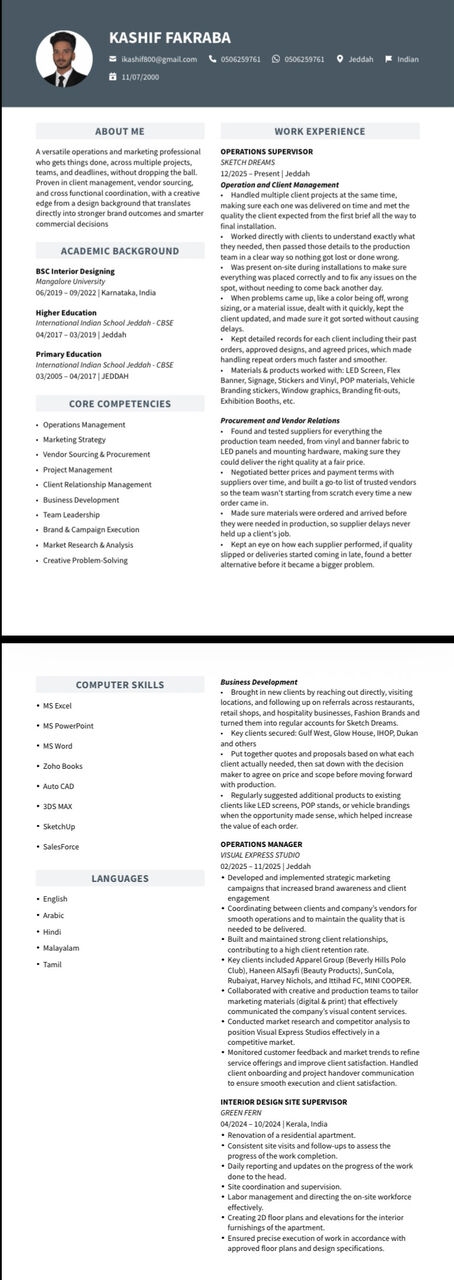 Jeddah, Job Seekers, Operations Executive