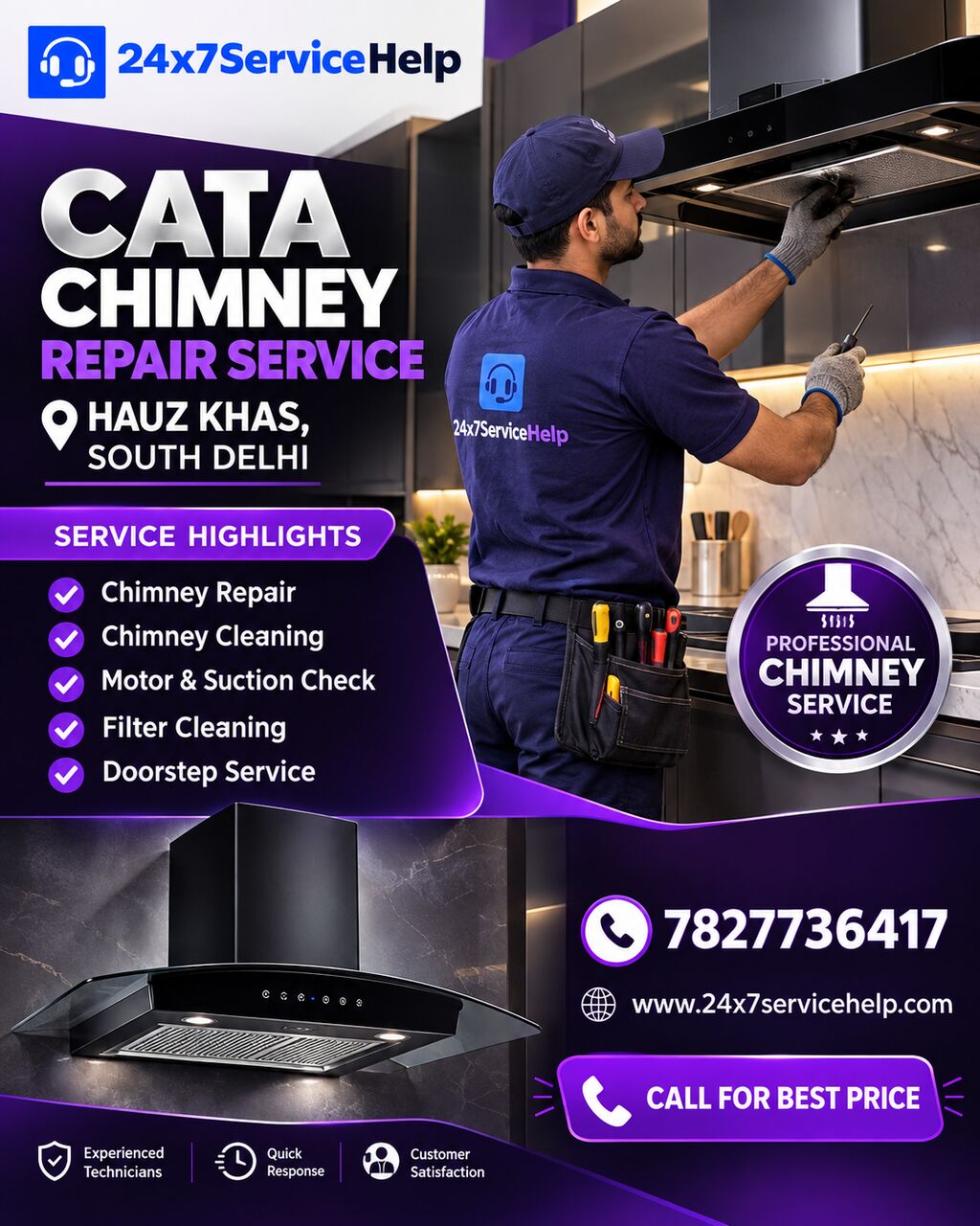 New Delhi, Appliance Repair, Convenient Cata Chimney Service For South Delhi Kitchens