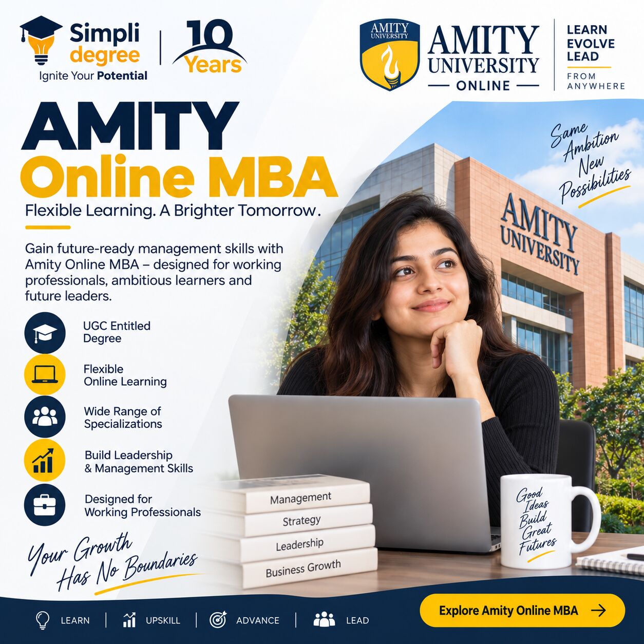 Pune, Career Counseling, Amity Online MBA 2026: Fees, Eligibility & Specializations