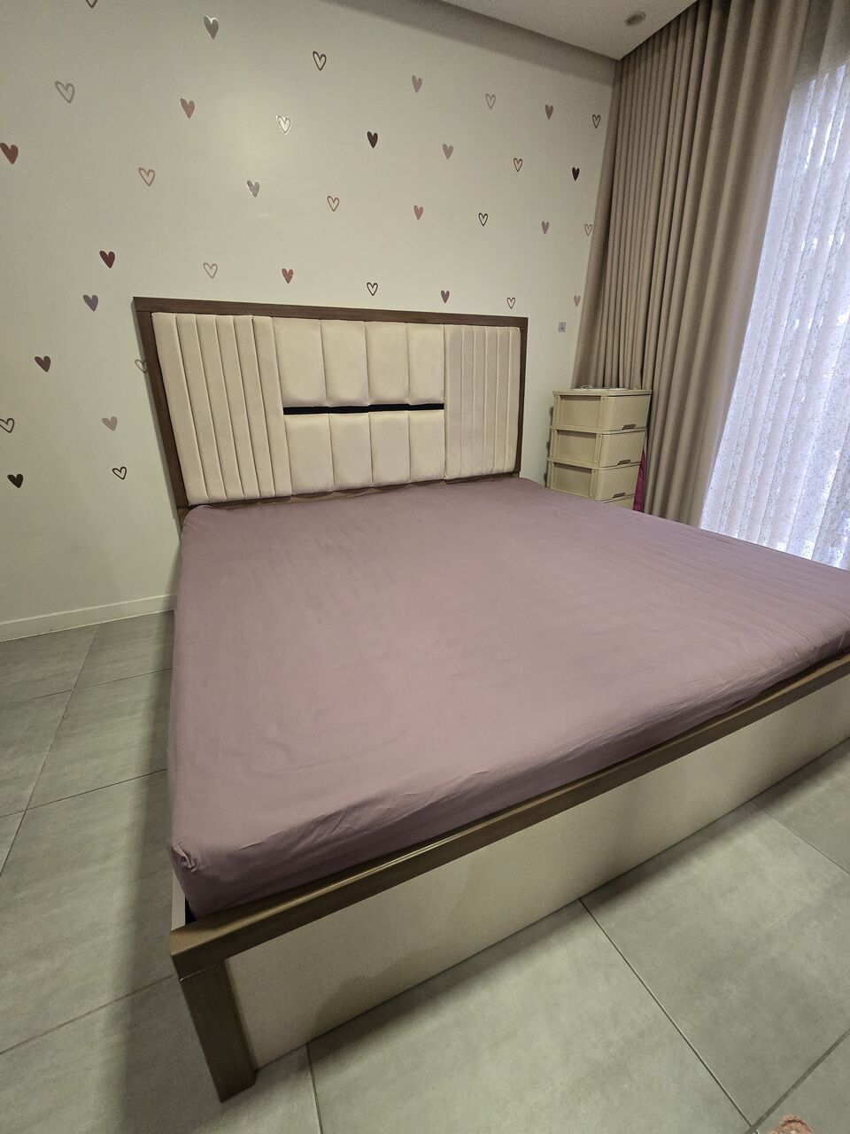 Olaya, Furniture, SAR 1500,  🛏️ King Size Bed (200*200) + Matress FOR SALE (hardly Used Only For 2 Months)