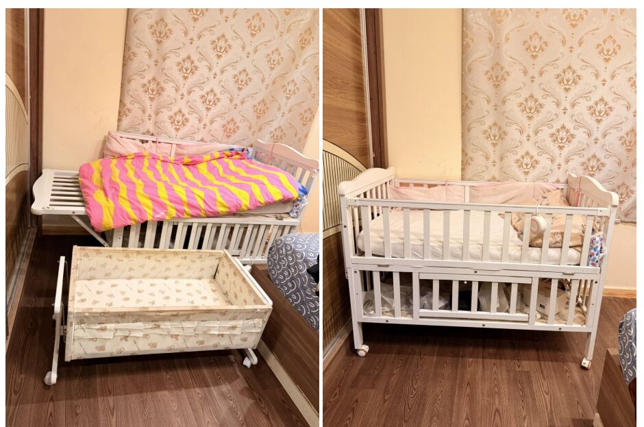 Al Aziziyah, Baby & Kid Stuff, SAR 350,  Baby Swing & Crib With Mattress Al-Azizia&ndash; Excellent Condition &ndash; SAR 350