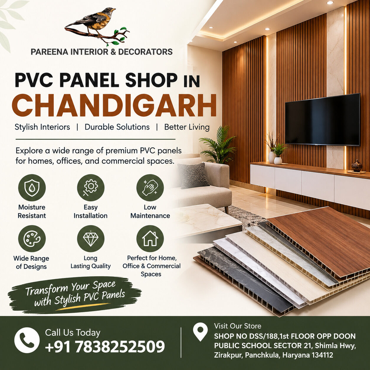 Panchkula, Business, PVC Panel Shop In Chandigarh
