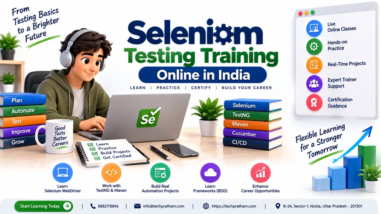Noida, Education, Selenium Testing Training Online In India